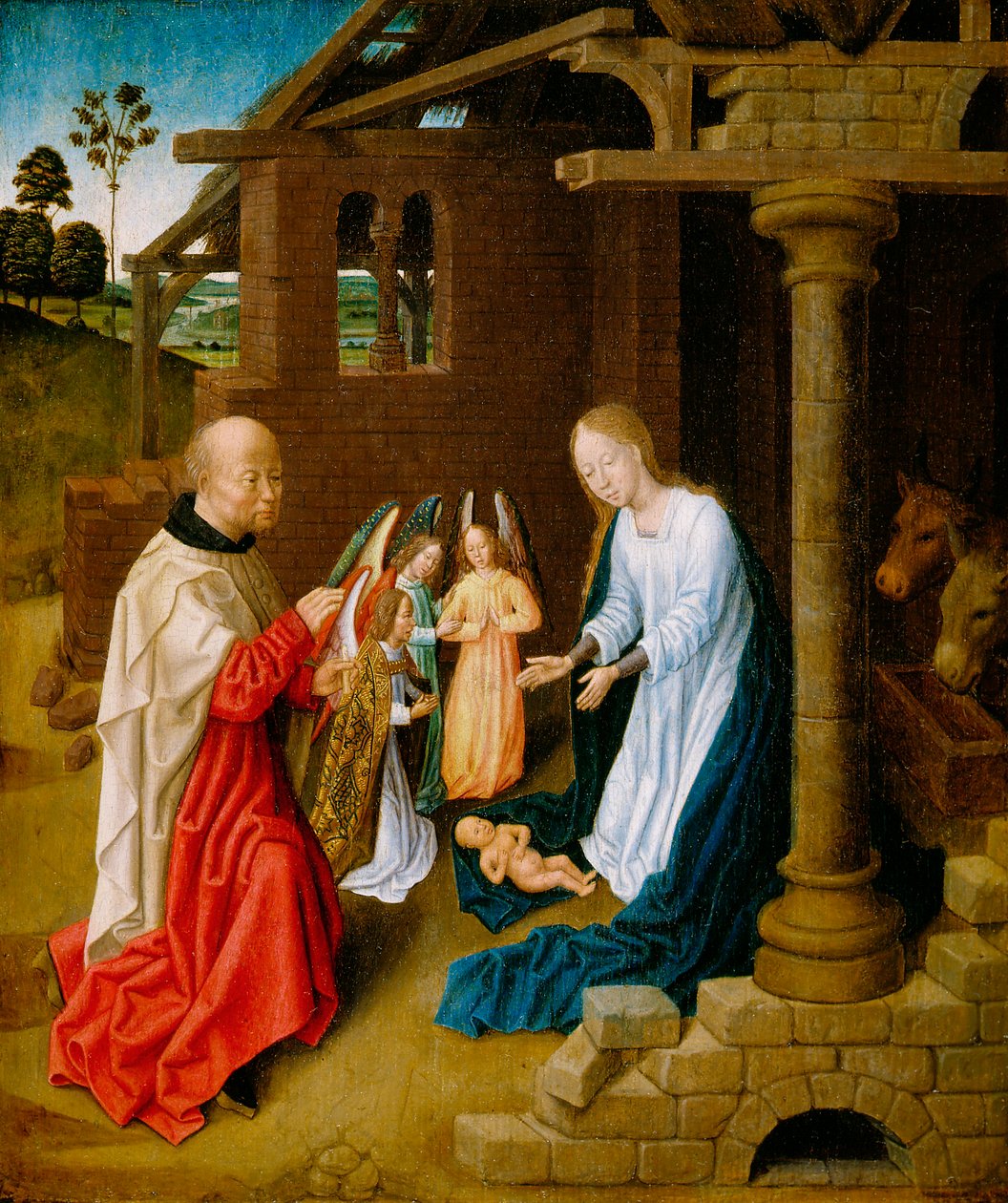 Kristus-lapsen palvonta (öljy tammilevylle) tekijältä Master of San Ildefonso