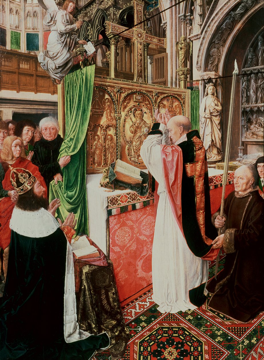 St. Gilesin messu, n. 1500 (öljy ja munatempera tammella) tekijältä Master of St. Giles