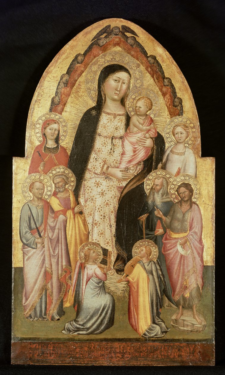 Madonna ja lapsi istuivat tekijältä Master of St. Verdiana