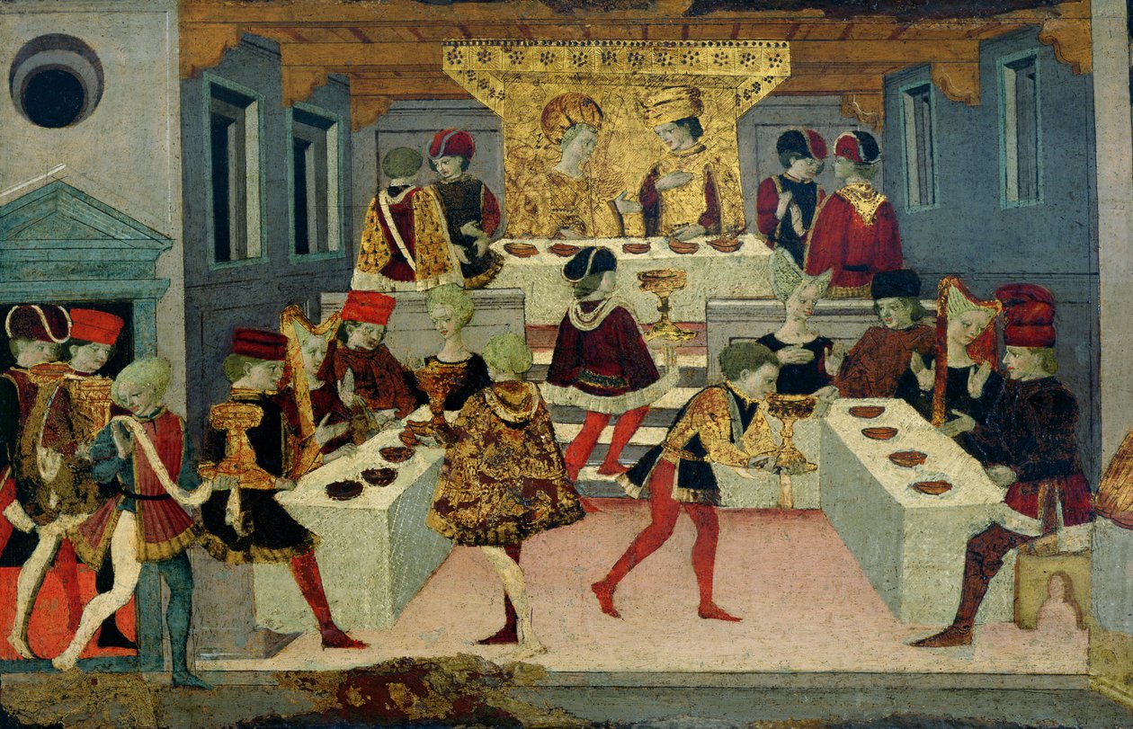 Alatiel Tavolin tarina: yksityiskohta banketista (yksityiskohta 61024) tekijältä Master of the Jarves Chest