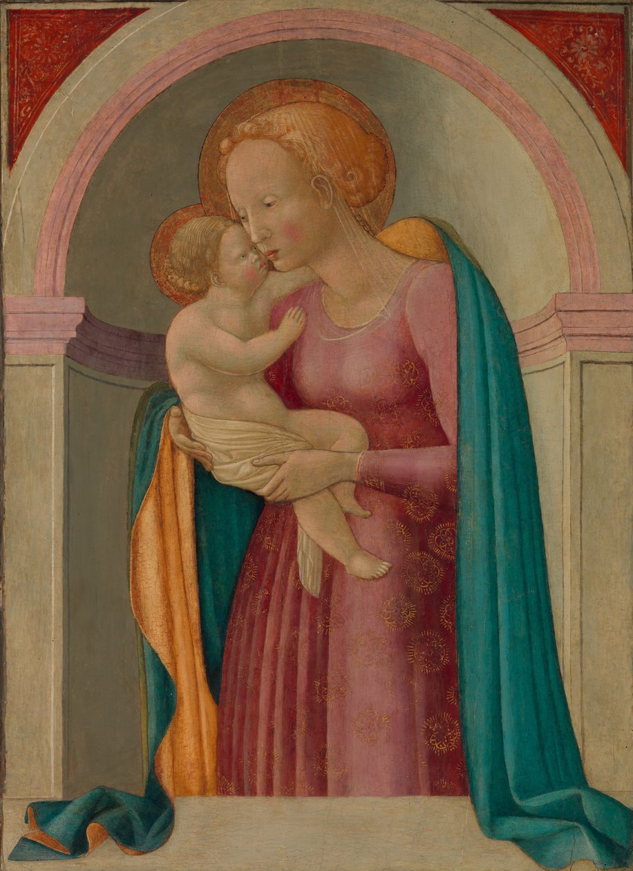 Madonna ja lapsi (tempera ja kulta puussa) tekijältä Master of the Lanckoronski Annunciation Master of the Lanckoronski Annunciation