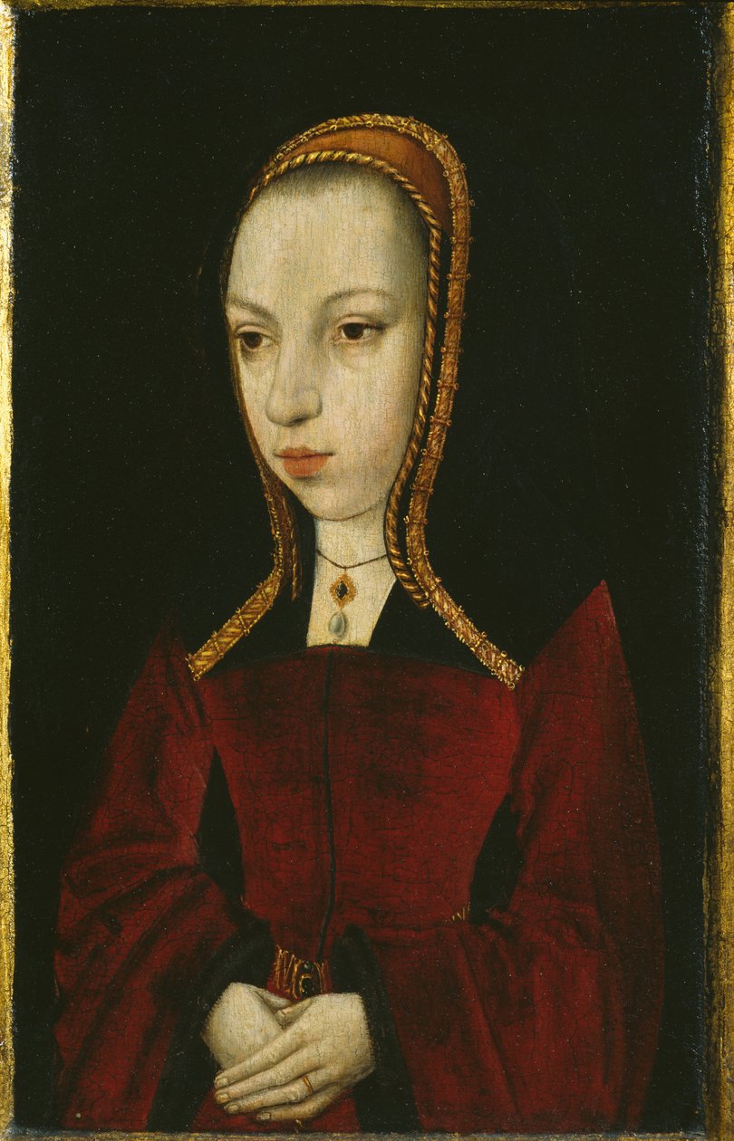 Itävallan Margaretan muotokuva, n. 1495 (maalaus puupaneelille) tekijältä Master of the Legend of the Magdalen