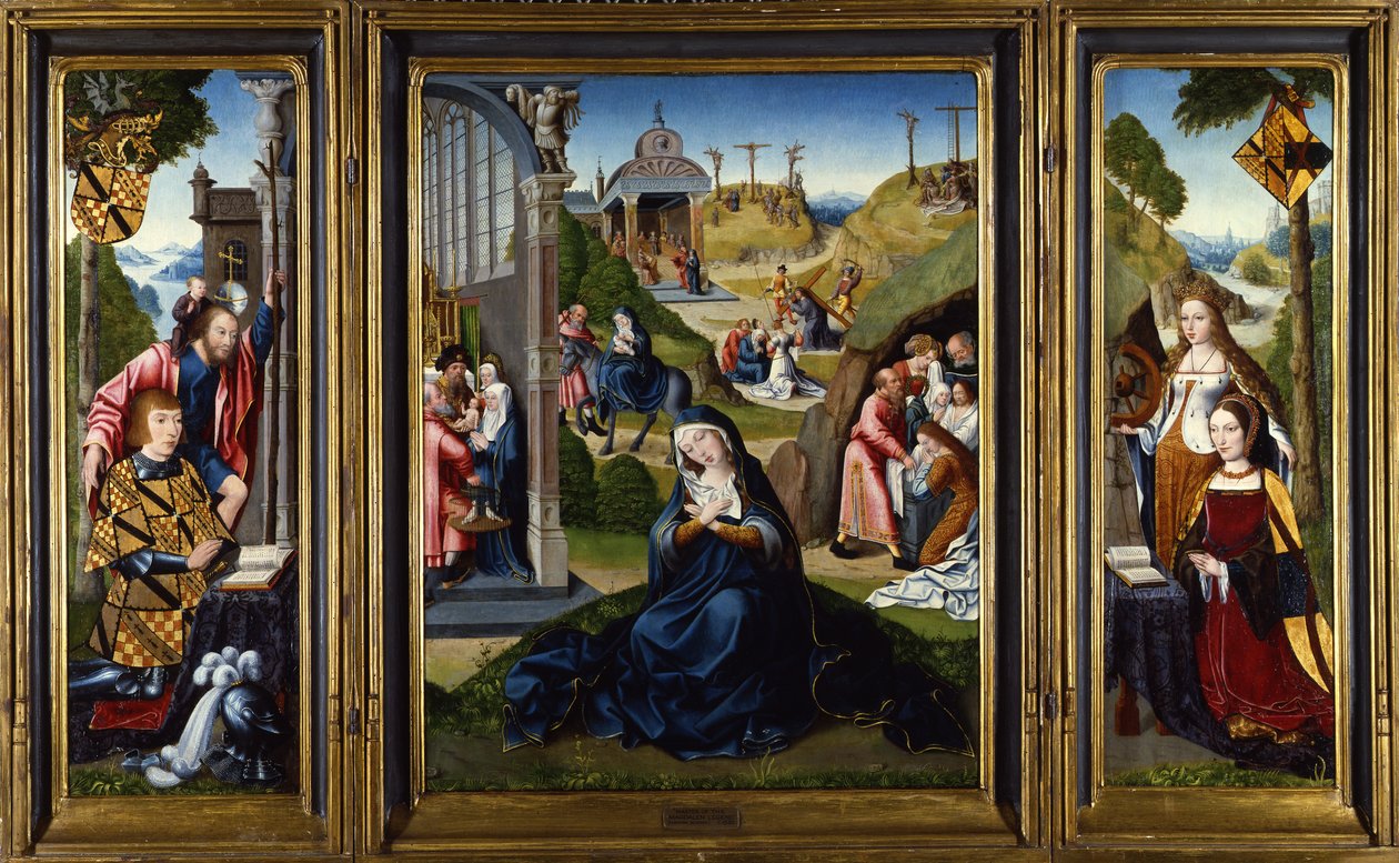 Huonekalut ja erilaiset esineet 1100- ja 1300-luvuilta tekijältä Master of the Legend of the Magdalen
