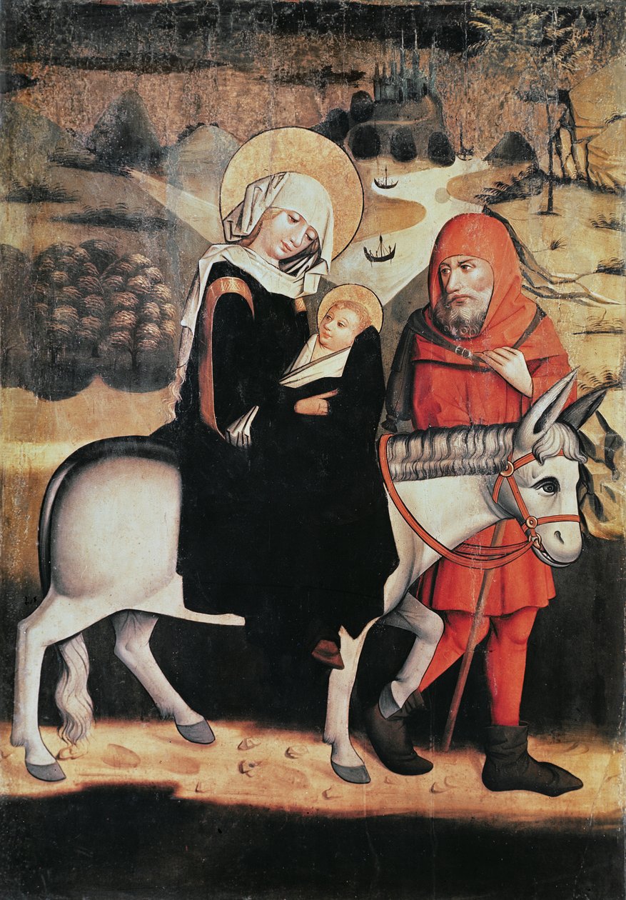 Lento Egyptiin (tempera paneelissa) tekijältä Master of the Lords Passion