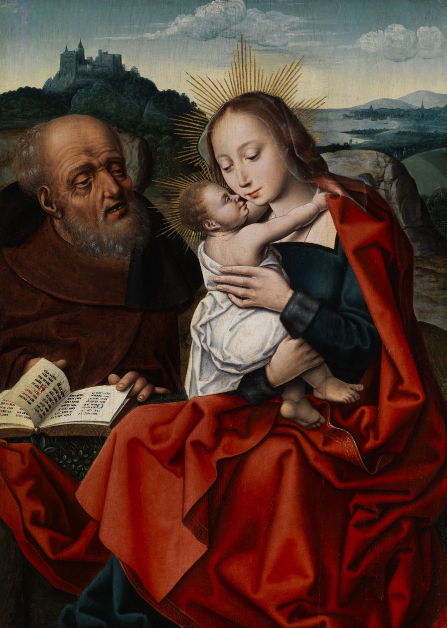 Heilige Familie een landschapissa tekijältä Master of the Mansi Magdalen
