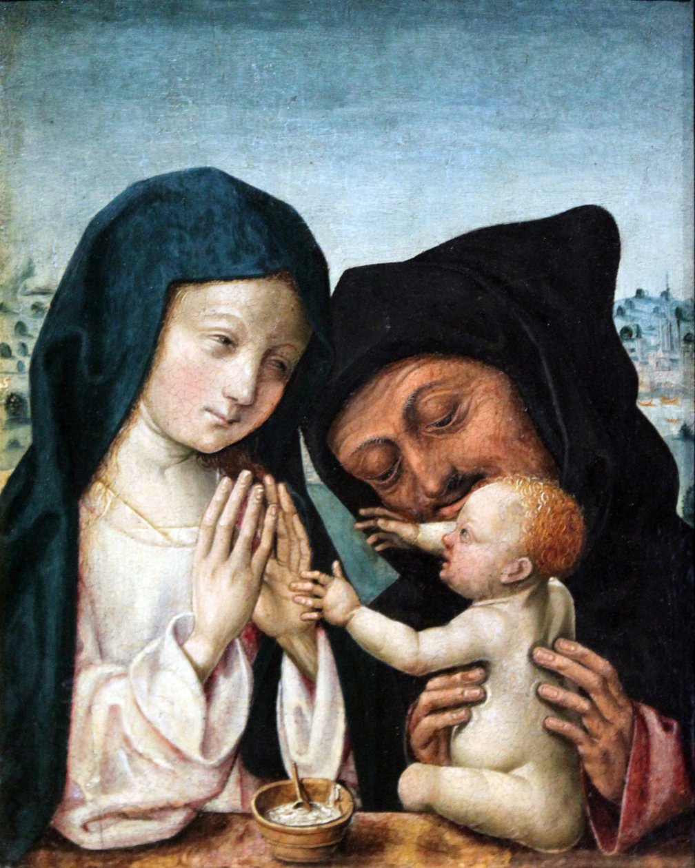 Pyhä perhe tekijältä Master of the Saint Bartholomew Altarpiece