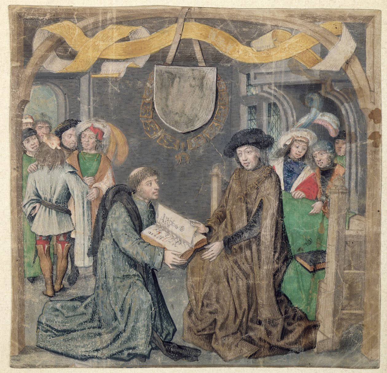 Kirjan esitys Herralle tekijältä Master of the St. Bartholomew Altarpiece