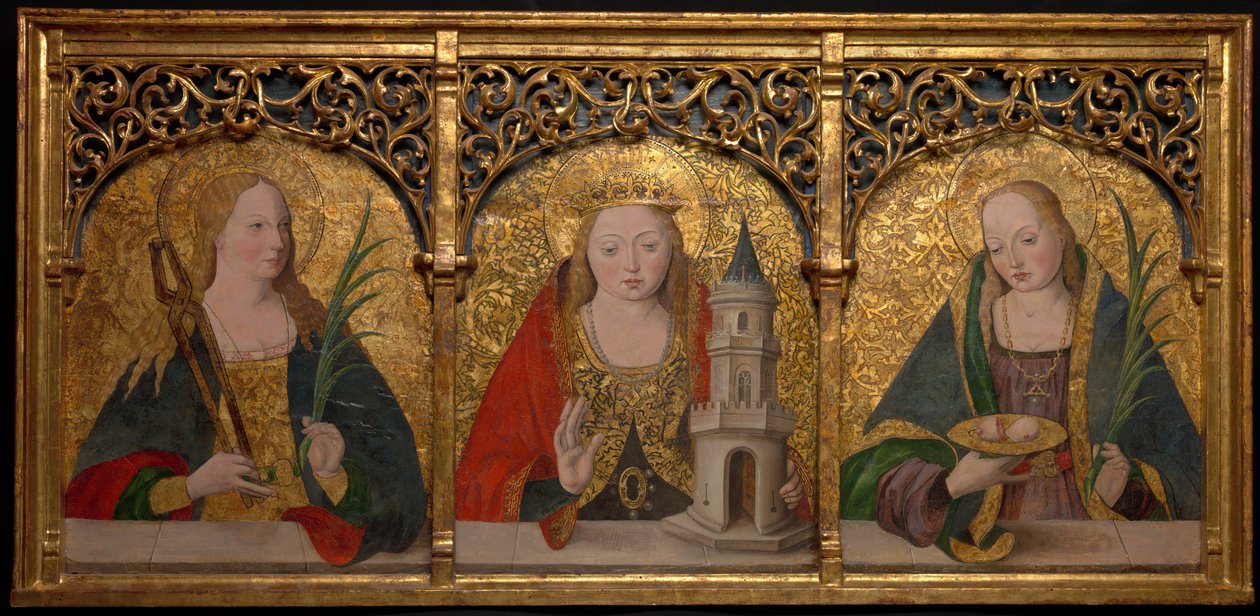 Pyhät Apollonia, Barbara ja Agatha, 14901500. tekijältä Master Alejo