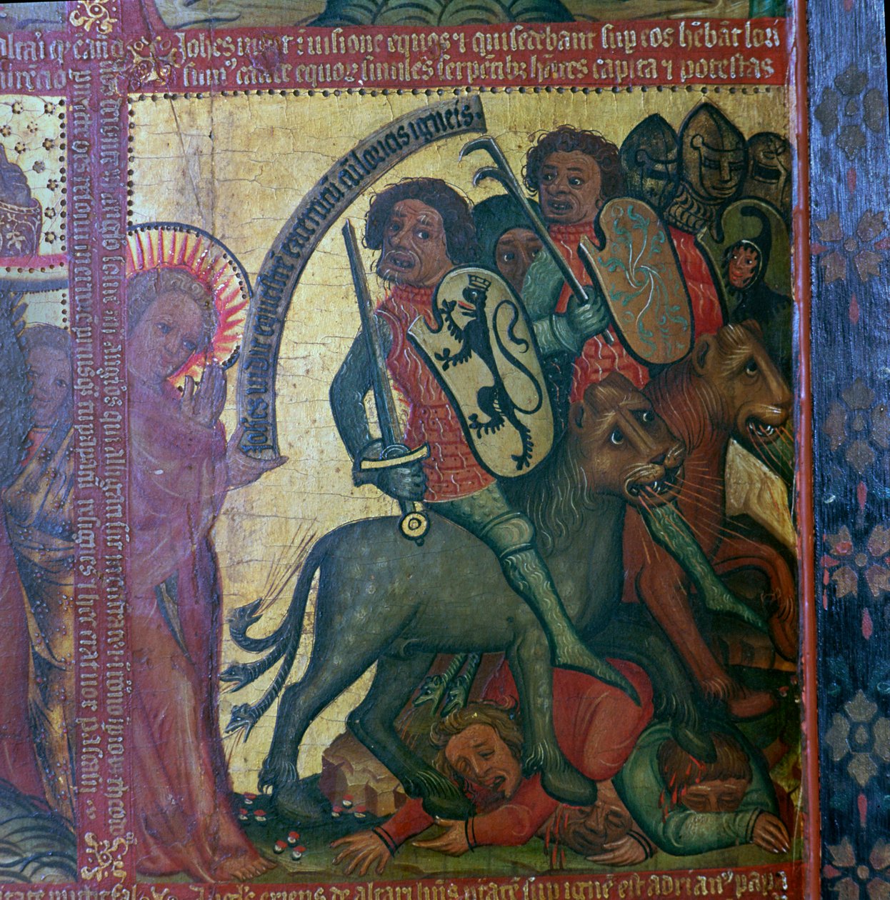 Yksityiskohta "Apokalypsin alttarista", 1300-luku tekijältä Master Bertram of Hamburg