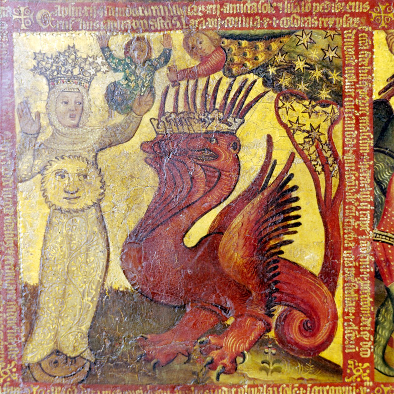 Aurinkoon pukeutunut nainen, 1300-1400-luku tekijältä Master Bertram of Hamburg