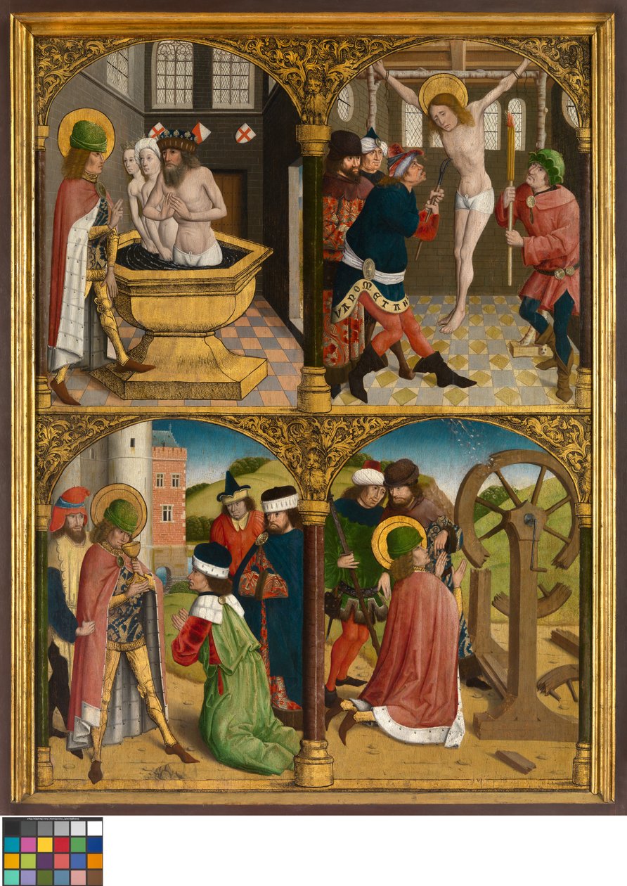The Legend of St. George, n. 1500-10 (öljy paneelissa) tekijältä Master Bruges