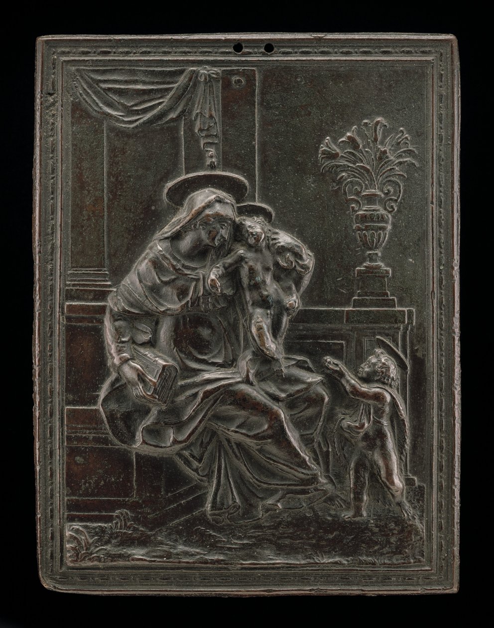 Madonna ja lapsi Pyhän Johannes Kastajan kanssa, luultavasti n. 1600. tekijältä Master F.D.