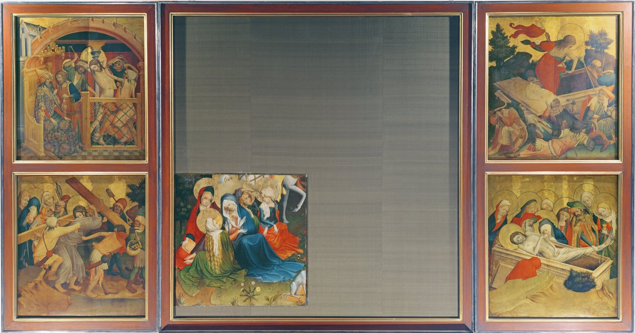Pyhän Tuomaan alttari Hampurin Pyhän Johanneksen kirkosta, syntyi vuonna 1424 (tempera ja öljy paneelissa) tekijältä Master Francke