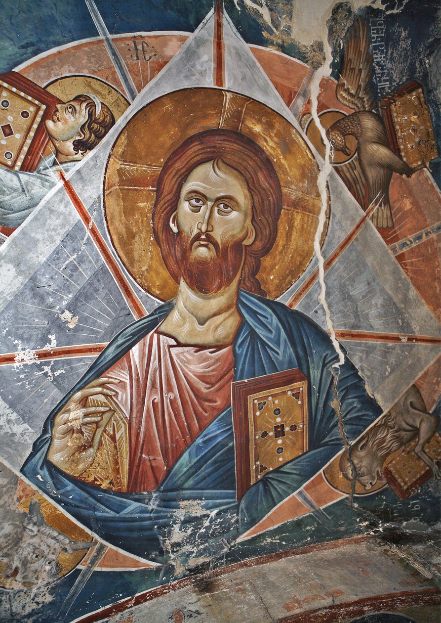 Salvator Mundi Maailman pelastaja, 1300-luku tekijältä Master Gerasime