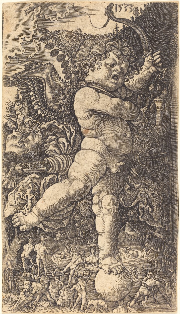 Cupid tasapainoilee maapallolla tekijältä Master H.L.