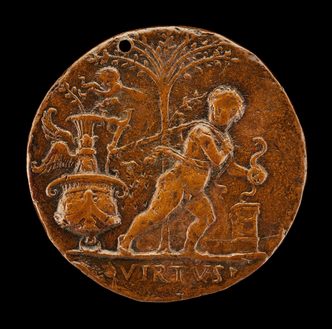 Allegorinen kohtaus [kääntöpuoli], 1500-luku. tekijältä Master I.S.A.