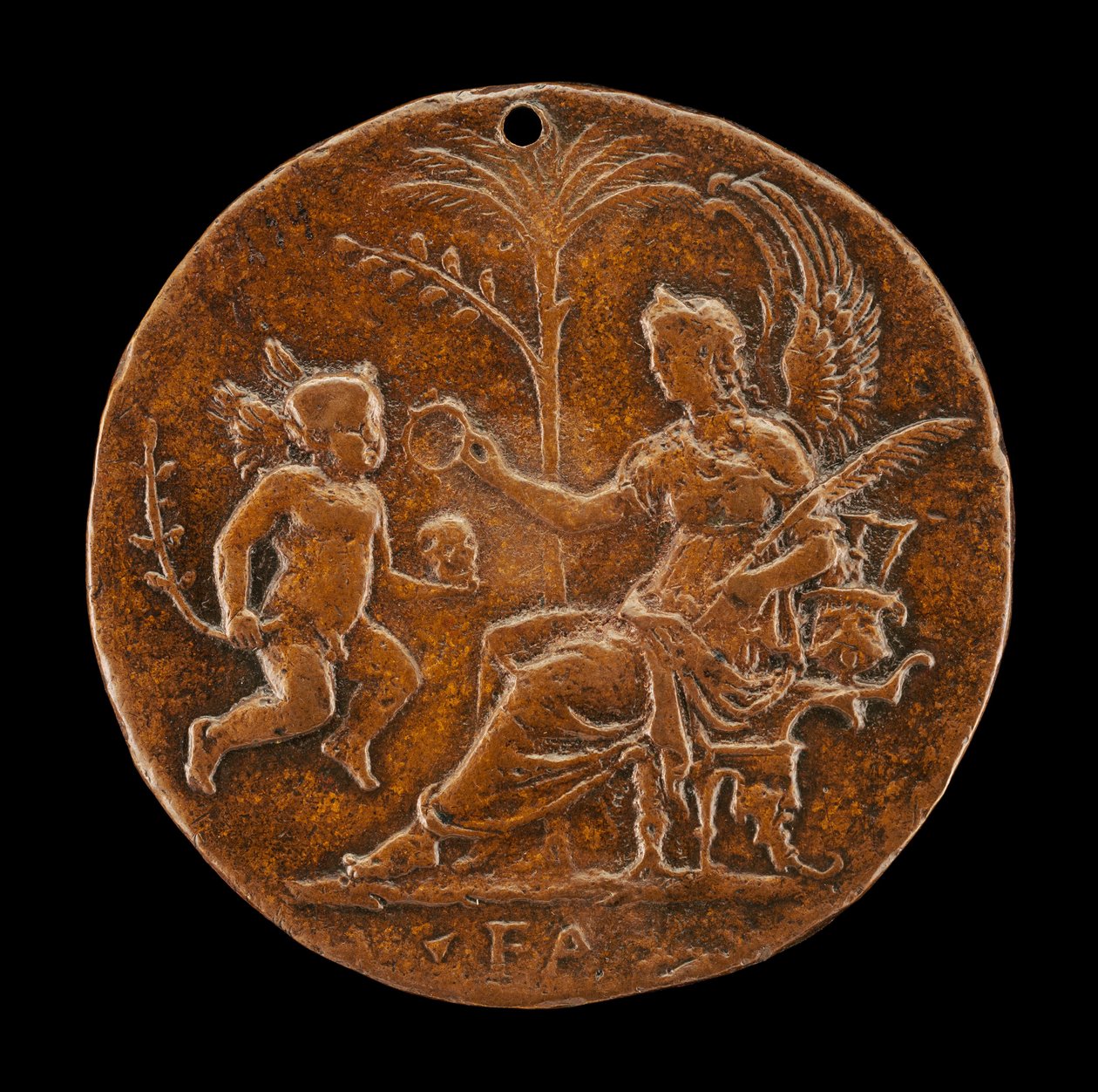 Allegorinen kohtaus [käänteinen], 1500-luku. tekijältä Master I.S.A.