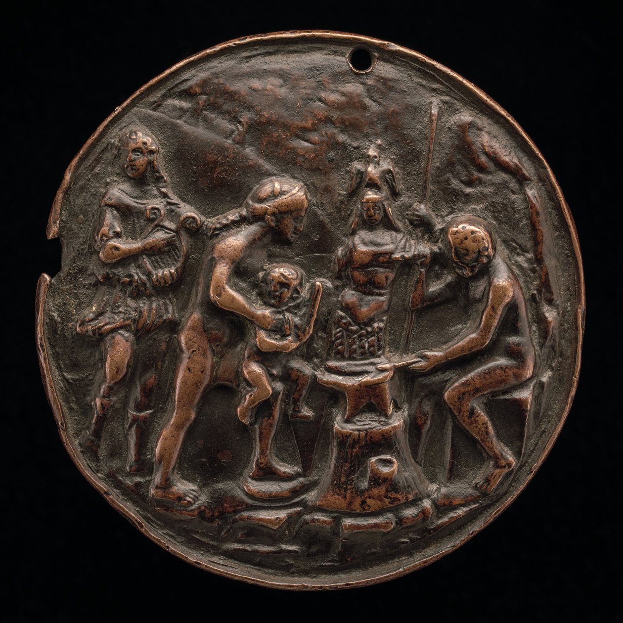 Apollo, Venus, Mars ja Vulcan, noin 1500. tekijältä Master M.C.