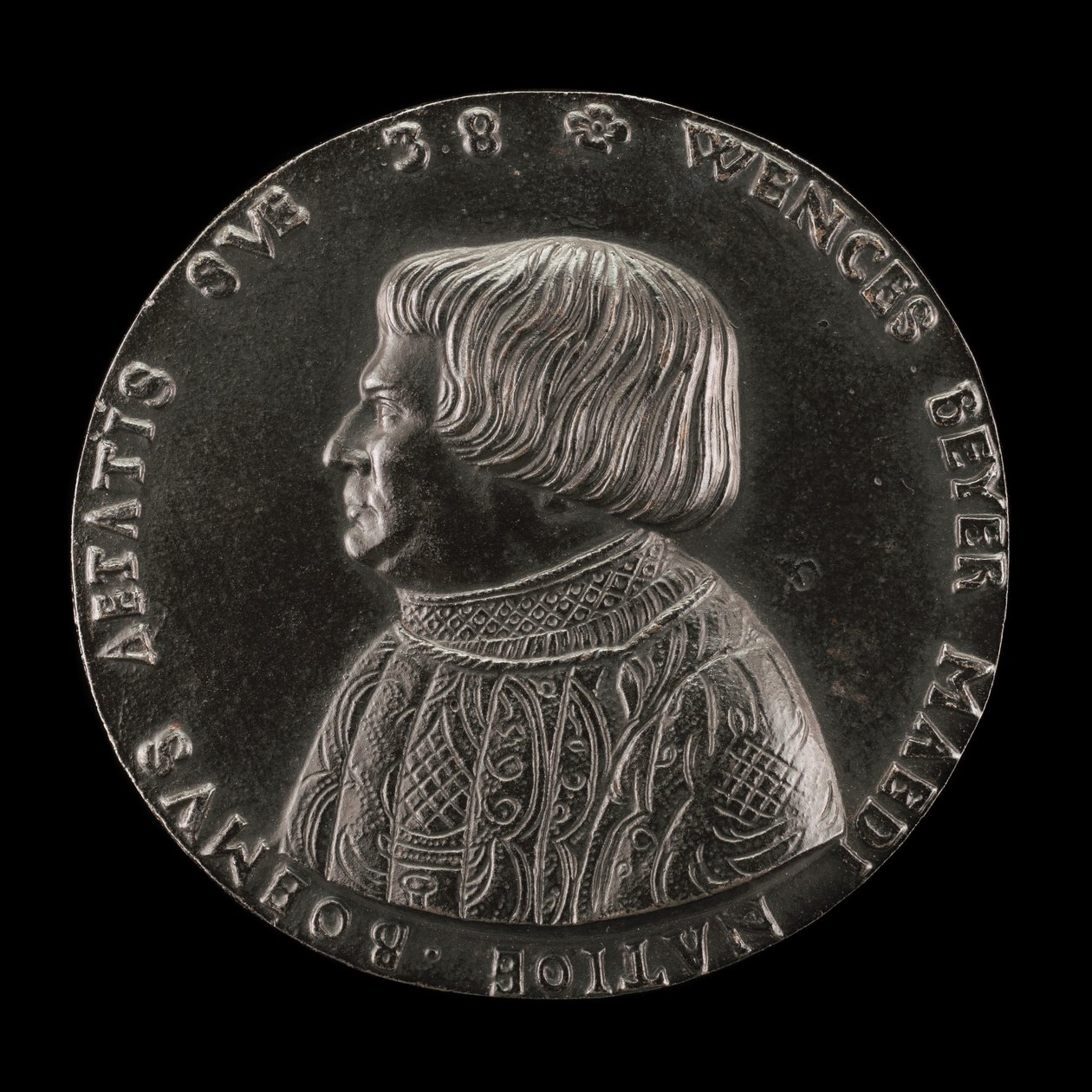 Václav Payer Wenceslaus Beyer, 1488-1537, Böömin valtionlääkäri [kannepuoli], 1526. tekijältä Master M.P.