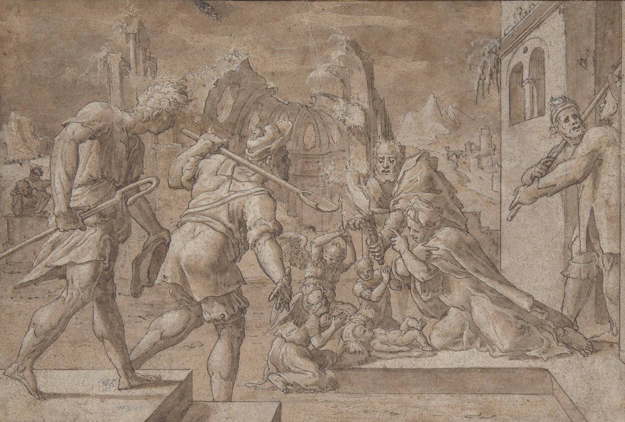 Paimenten palvonta, n. 1549-50. tekijältä Master Of The Liechtenstein Adoration