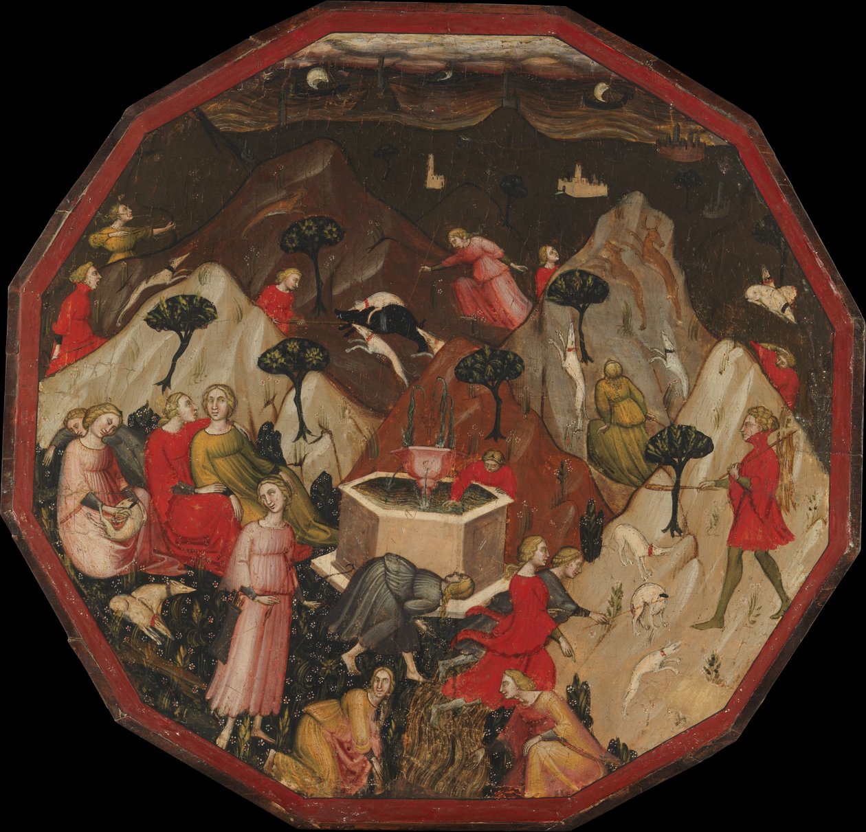 Ameton nymfien löytö, n. 1410. tekijältä Master of 1416