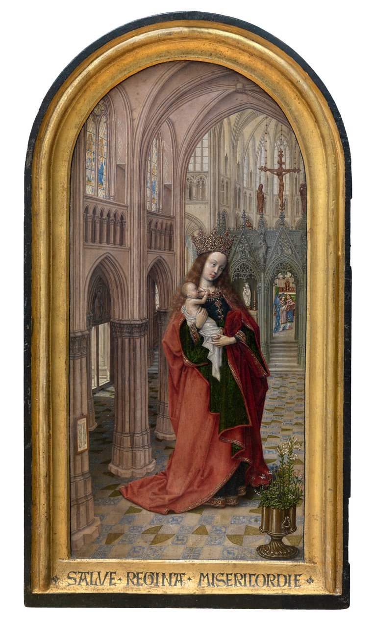 Madonna kirkossa, n. 1499 (öljy paneelille) tekijältä Master of 1499