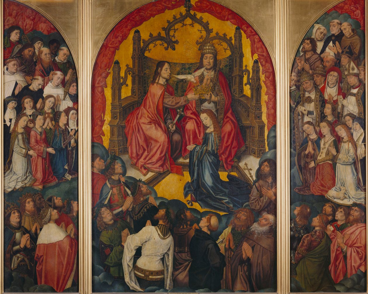Triptyykki: Neitsyt Marian kruunajaiset tekijältä Master of 1499
