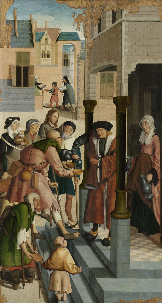 Armon seitsemän teosta,: Juominen janoisille, 1504 tekijältä Master of Alkmaar
