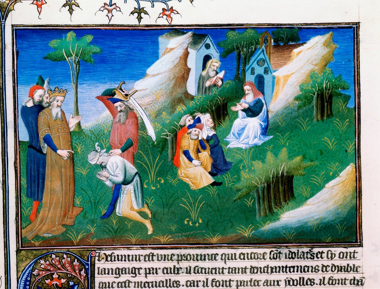 Kashmirin kuningas jakaa oikeutta, 1200-luvun loppu, 1400-luvun alku tekijältä Master of Boucicaut