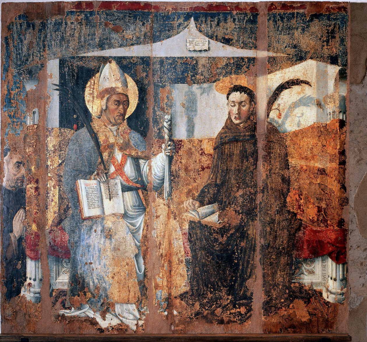 St Eleutherius of Tournai ja St Placidus (Fresko tekijältä Master of Cesio