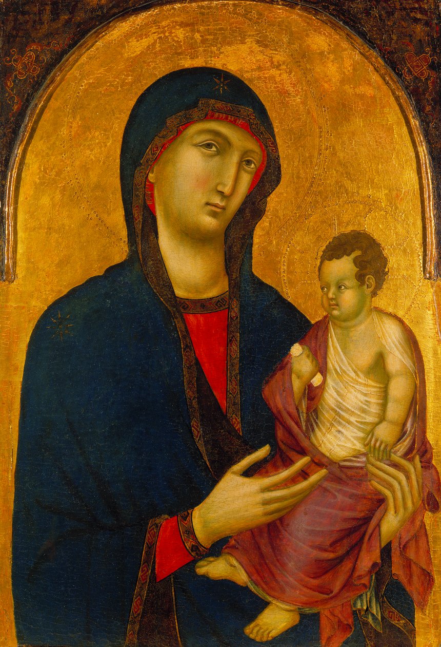 Madonna ja lapsi, n.1305-20 (tempera puupaneelilla) tekijältä Master of Citta di Castello