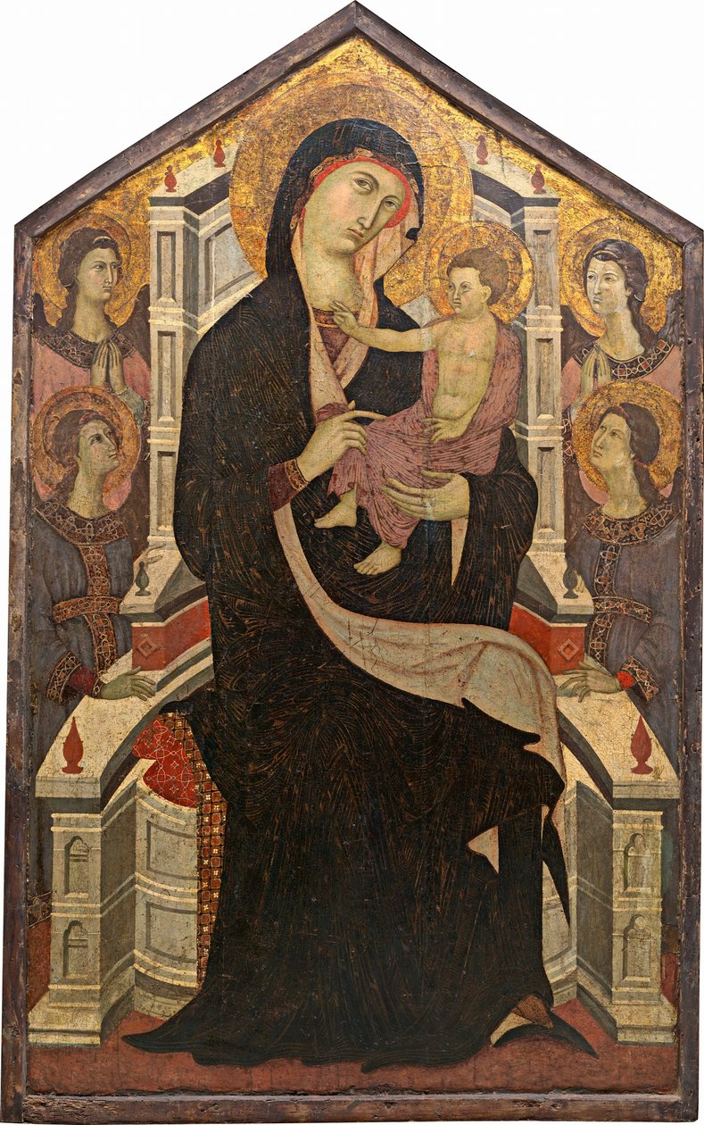 Maestà (Madonna ja lapsi neljän enkelin kanssa) tekijältä Master of Citta di Castello