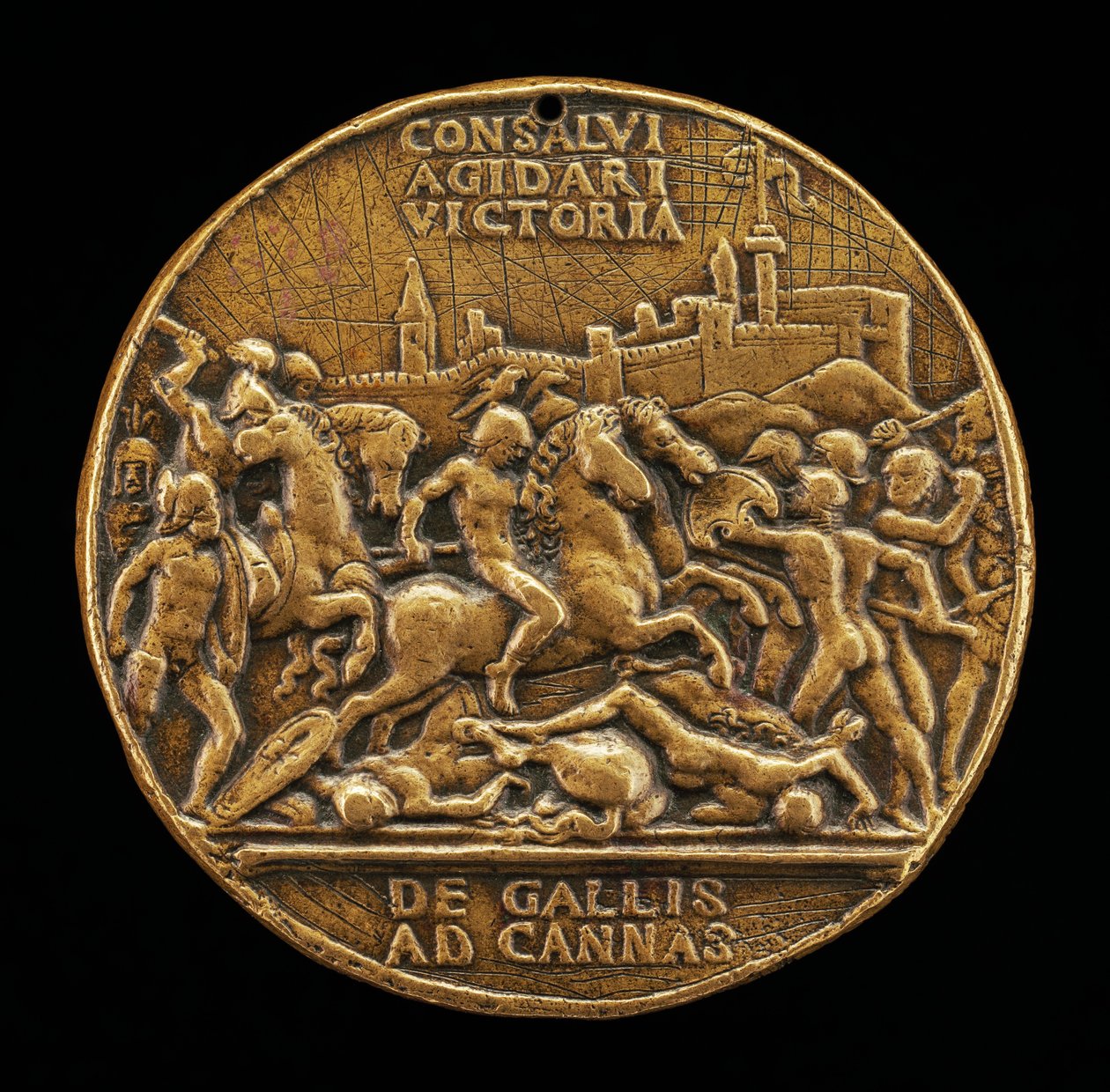 Cannaen taistelu [kääntöpuoli], n. 1503. tekijältä Master of Coriolanus