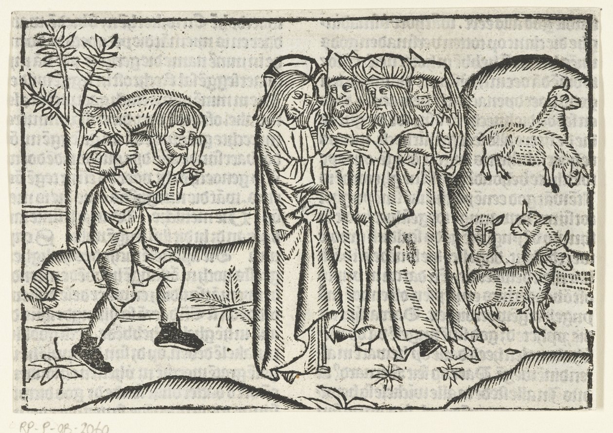 Vertaus kadonneista lampaista tekijältä Master of Delft (attributed to)