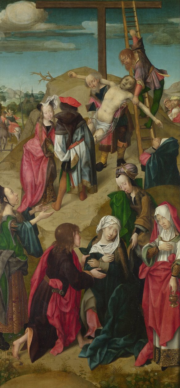 The Deposition Triptyykki: kohtauksia Kristuksen kärsimyksestä, oikea paneeli, n. 1510 tekijältä Master of Delft