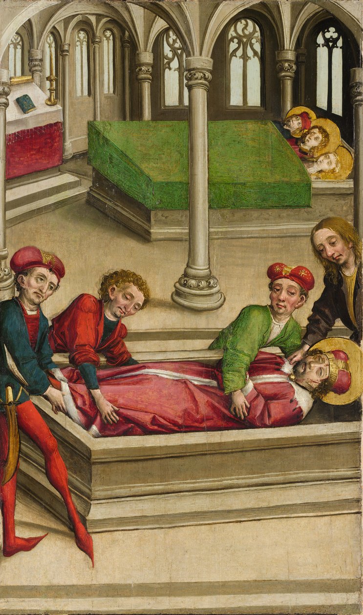 Pyhän Venceslauksen hautaus, n. 1490-1500. tekijältä Master of Eggenburg