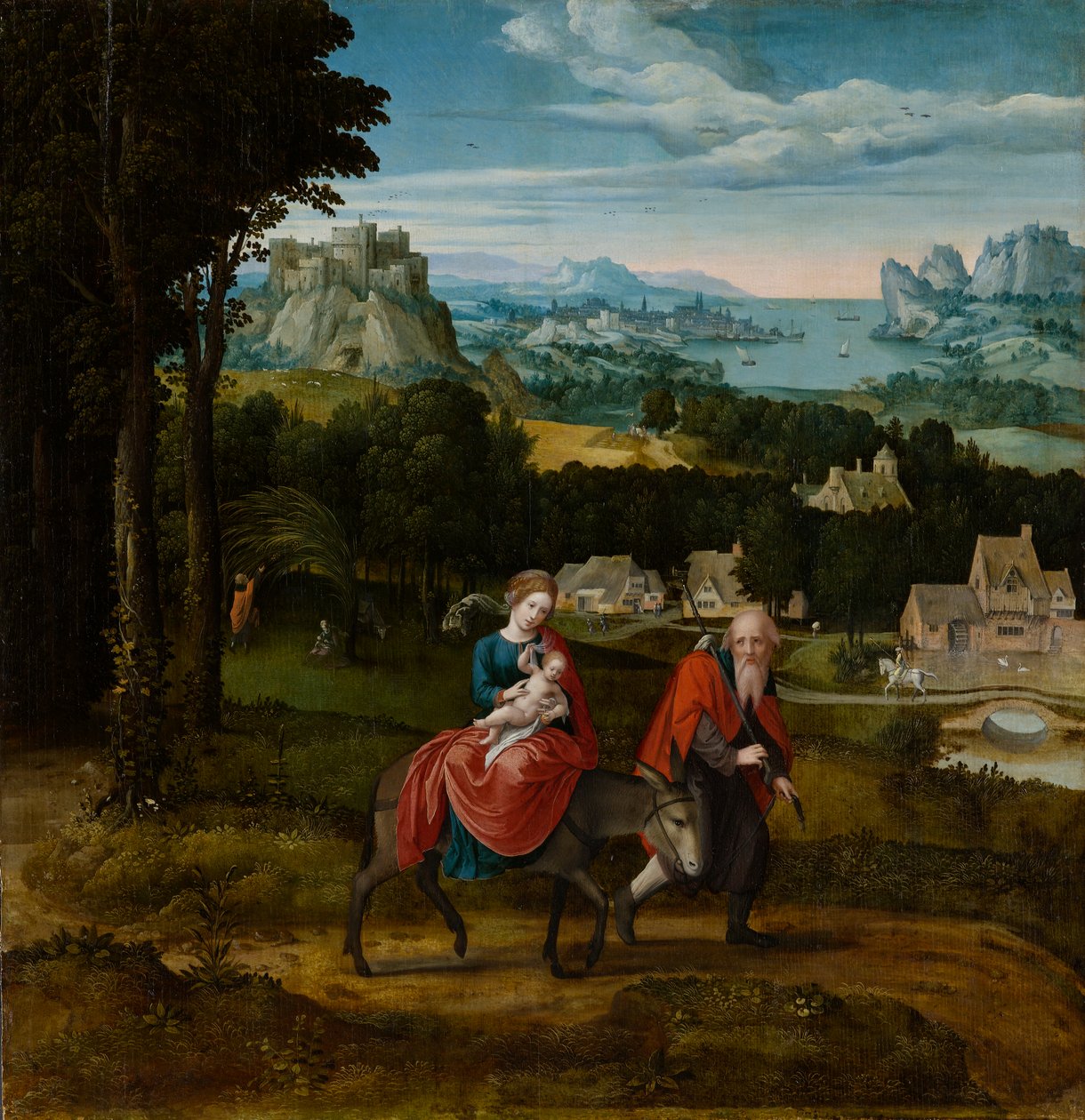 Lento Egyptiin, noin 1530-1535 (öljy paneelissa) tekijältä Master of Female Half Lengths