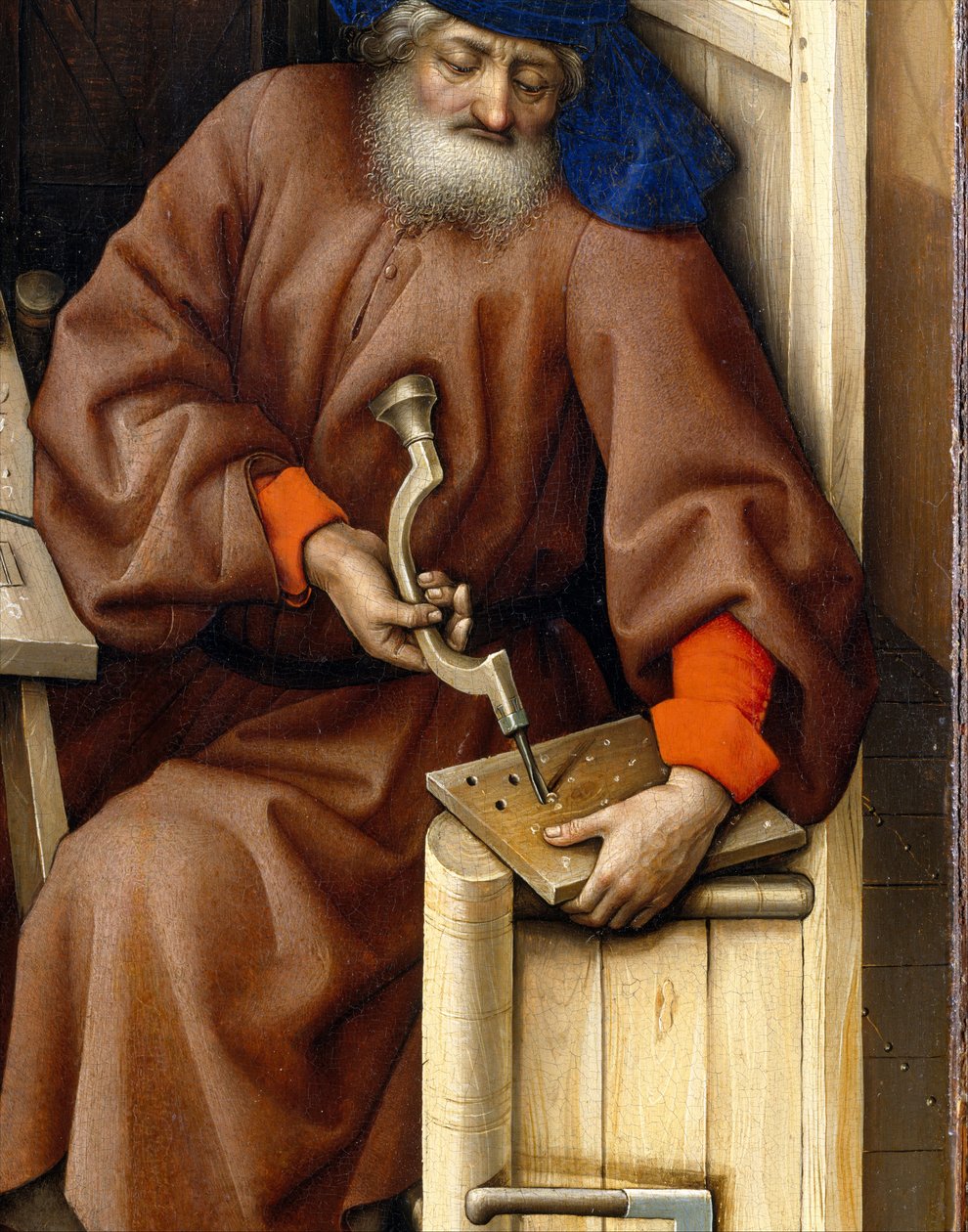 Marian ilmestys-triptyykki (Meroden alttaritaulu), noin 1427-32 (öljy tammelle). tekijältä Master of Flémalle