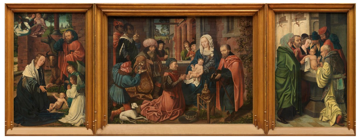 Loppiainen triptyykki (öljy paneelille) tekijältä Master of Frankfurt