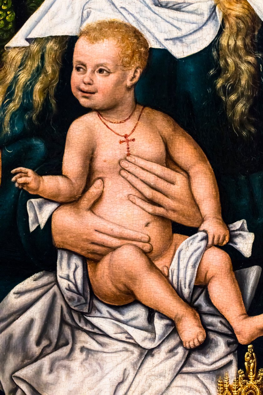 Maagisten palvominen, noin 1510 (tempera ja öljy puulle (tammi)) tekijältä Master of Frankfurt