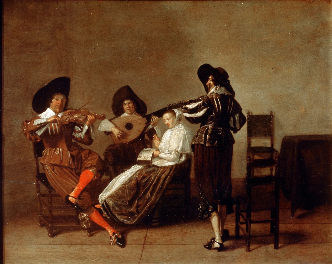 "Musiikki-ilta", 1600-luvun alku. tekijältä Master of Haarlem