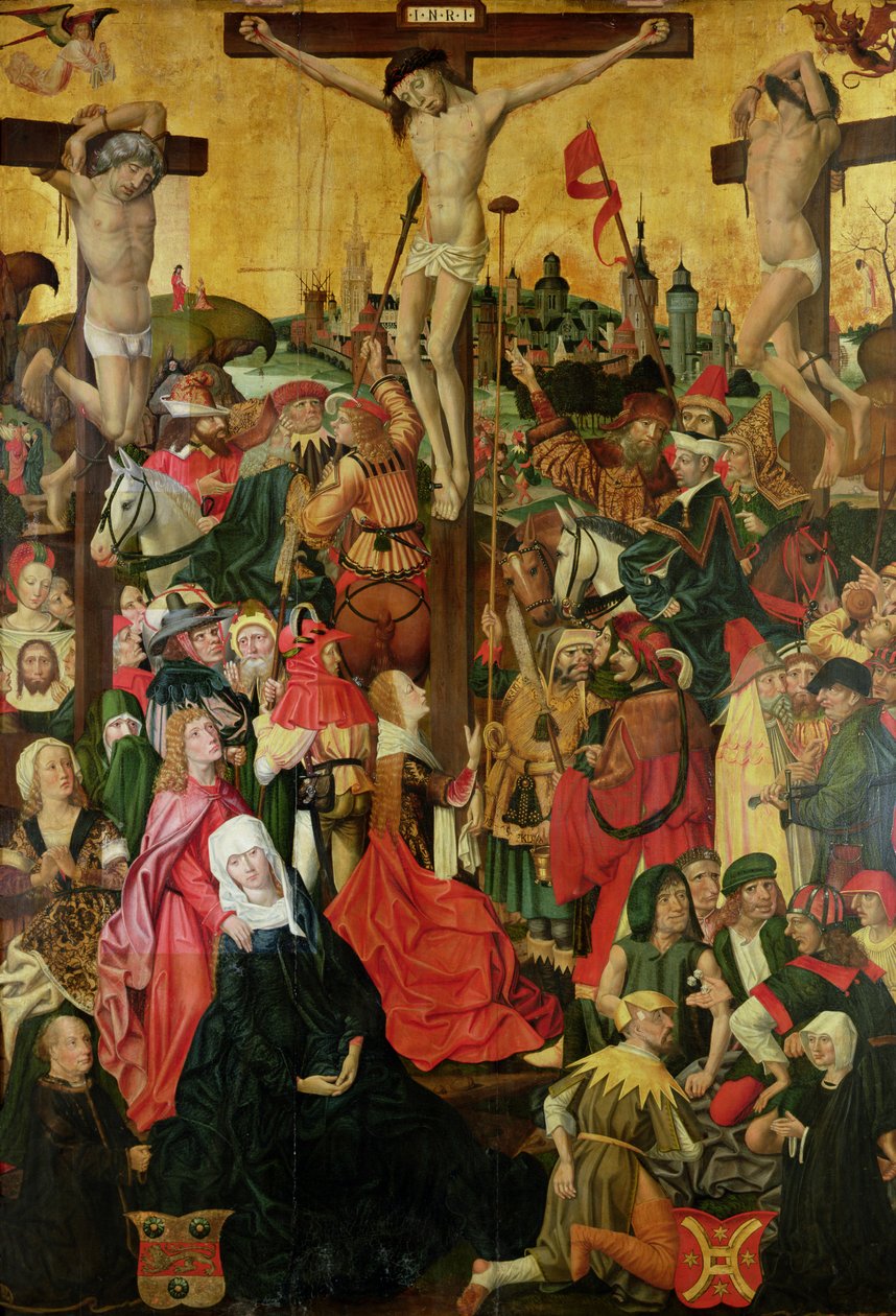 Ristiinnaulitseminen, noin 1500 (ks. myös 148971). tekijältä Master of Hamburg