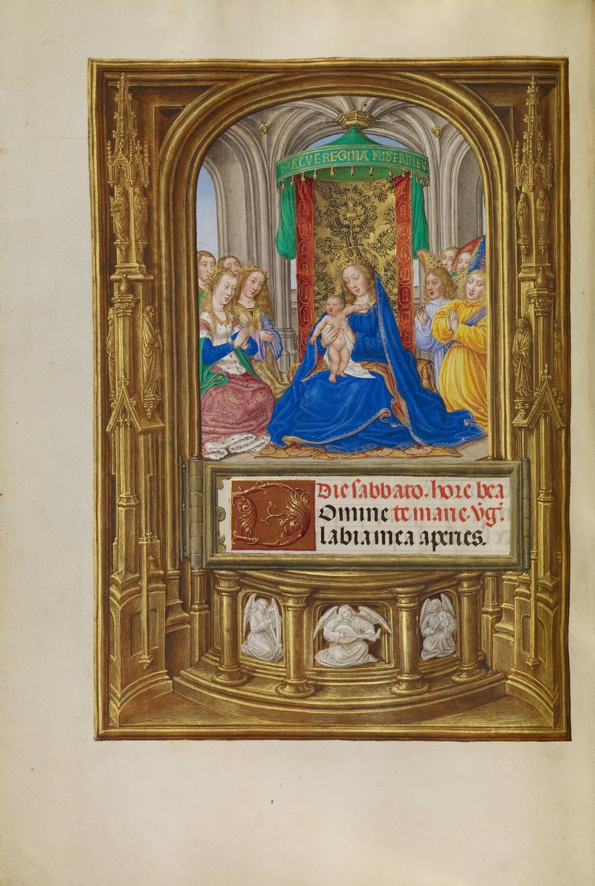 Neitsyt ja lapsi valtaistuimelle tekijältä Master of James IV of Scotland