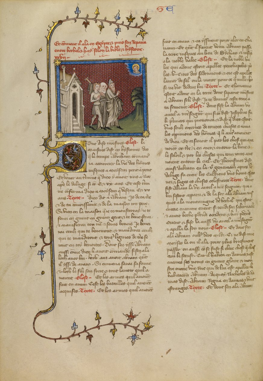 Abraham, Saara ja Loot tekijältä Master of Jean de Mandeville
