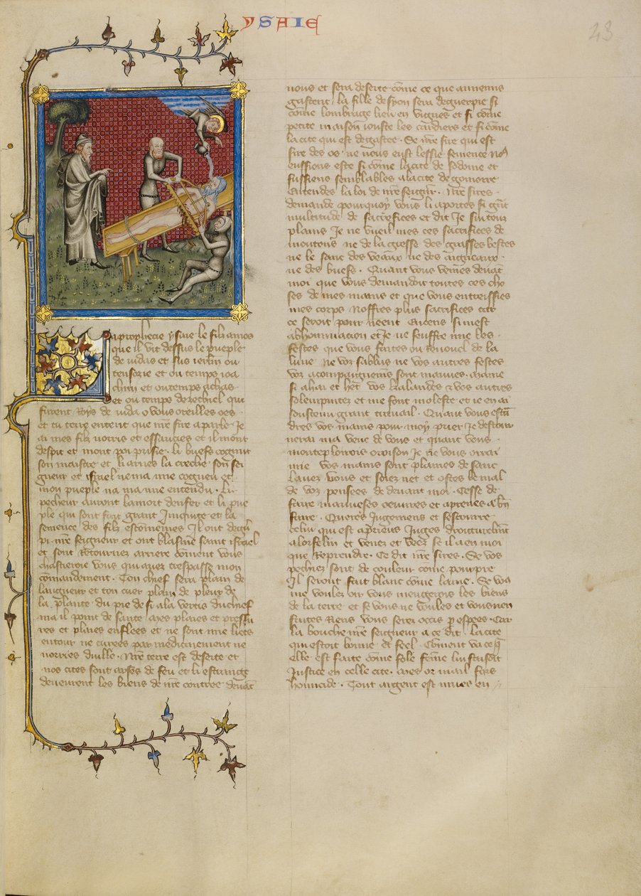 Jesajan sahaaminen kahtia tekijältä Master of Jean de Mandeville