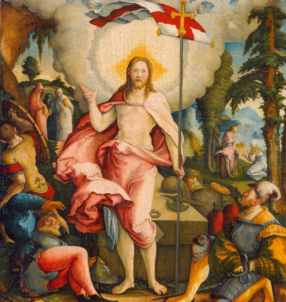 Saksa: Die Auferstehung Christi und Noli me tangere Kristuksen ylösnousemus ja Noli me tangere. tekijältä Master of Messkirch