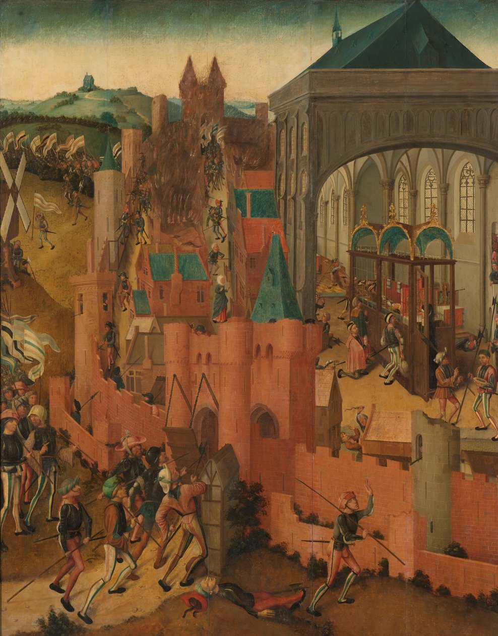 Rhenenin piiritys Jan II van Kleefin Rhenenin valloitus vuonna 1499 tekijältä Master of Rhenen
