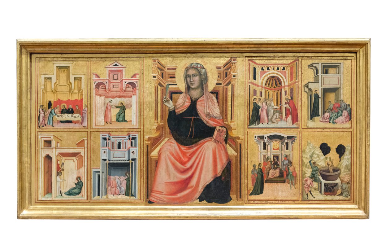 Pyhä Cecilia ja tarinat hänen elämästään tekijältä Master of Saint Cecilia
