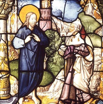 Kristuksen kiusaus, ikkuna, Kölnin koulu, 1500-luvun ensimmäinen puolisko (lasimaalaus) tekijältä Master of St. Severin