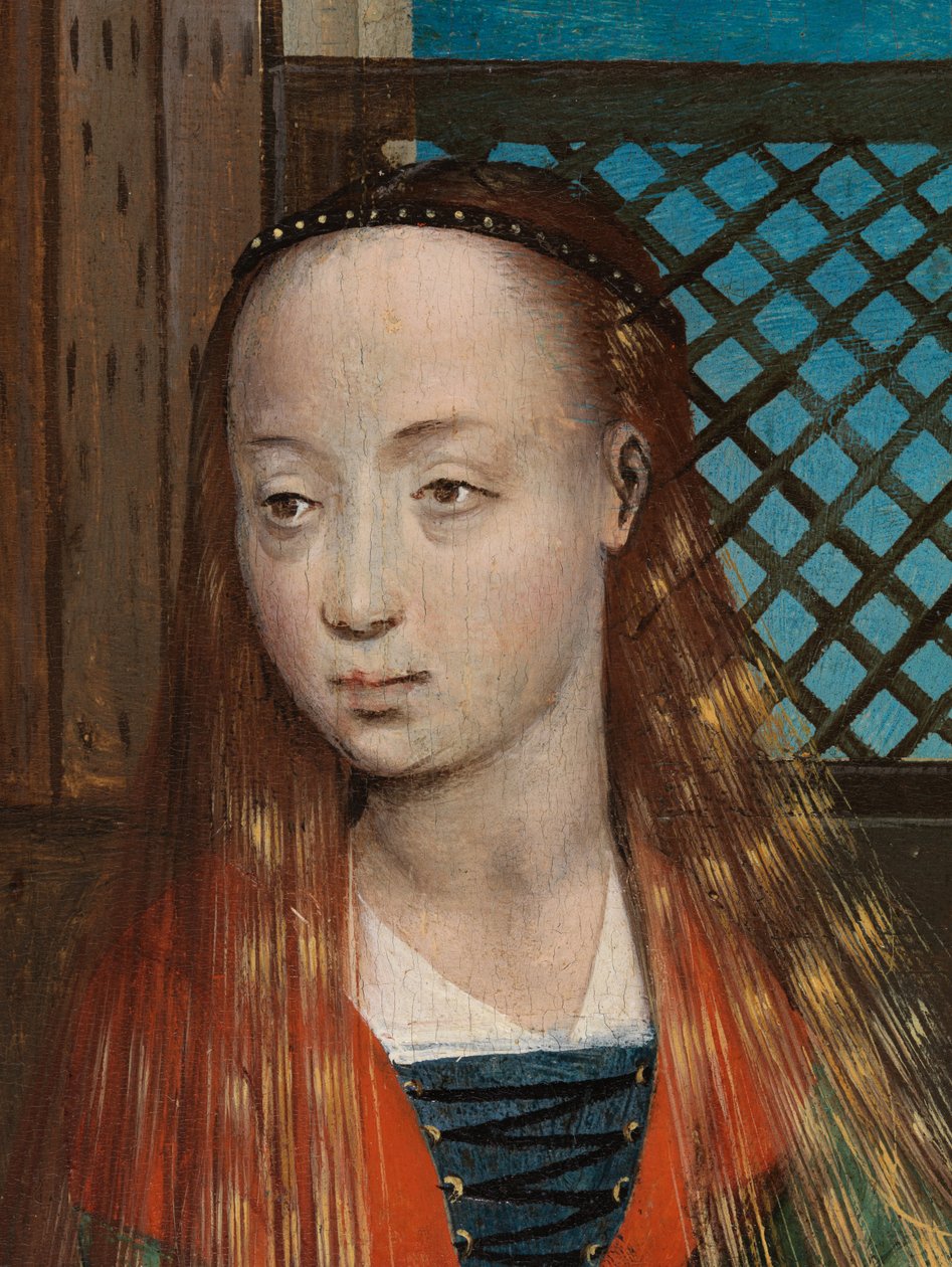 Yksityiskohta Pyhän Nikolauksen hyväntekeväisyydestä, Pyhän Nikolauksen alttaritaulusta, n. 1486-1493 (öljy paneelissa) tekijältä Master of The Legend of St. Lucy